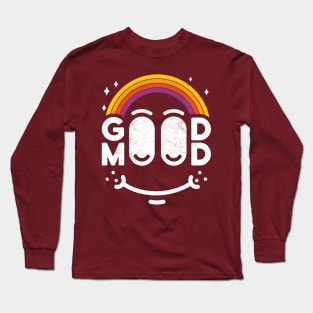 Positive Good Mood Colorful happy face Long Sleeve T-Shirt